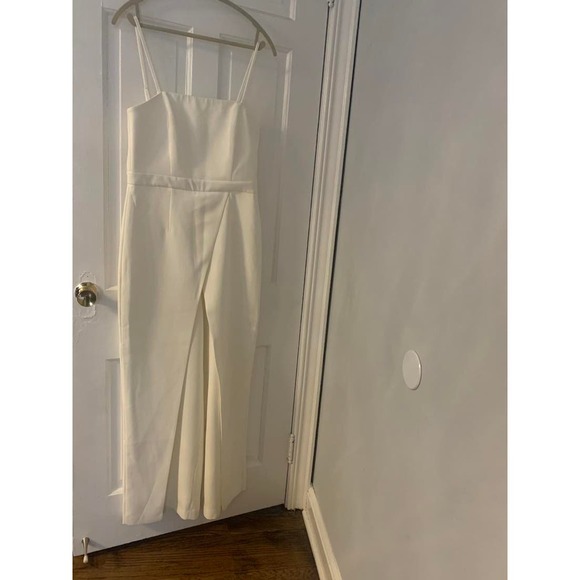 WHBM Winter White Jumpsuit (Formal) - Picture 3 of 13